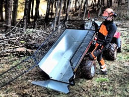 Sklopný vozík za čtyřkolku nebo malotraktor
