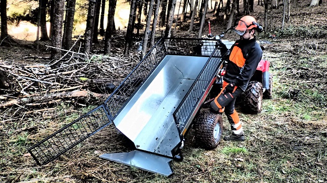 Sklopný vozík za čtyřkolku nebo malotraktor